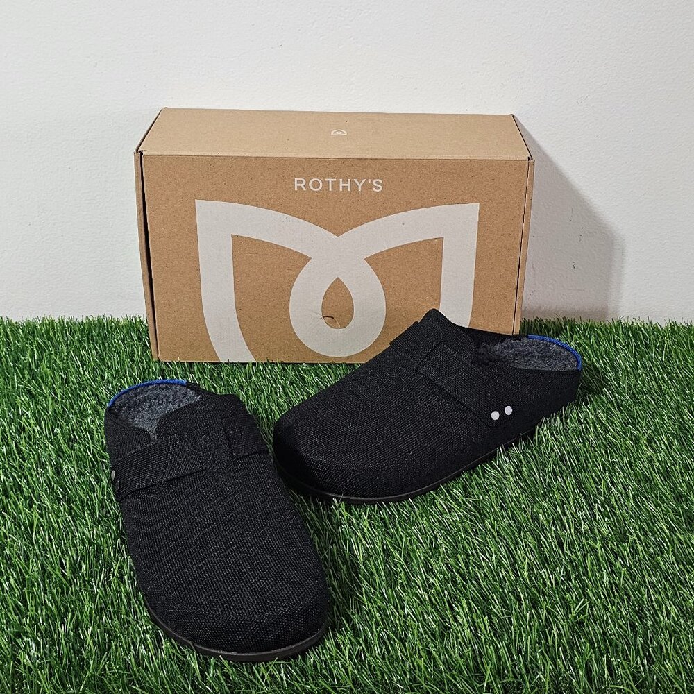ROTHY'S The Men's Cozy Clog - Black - Size 8 - 387-002